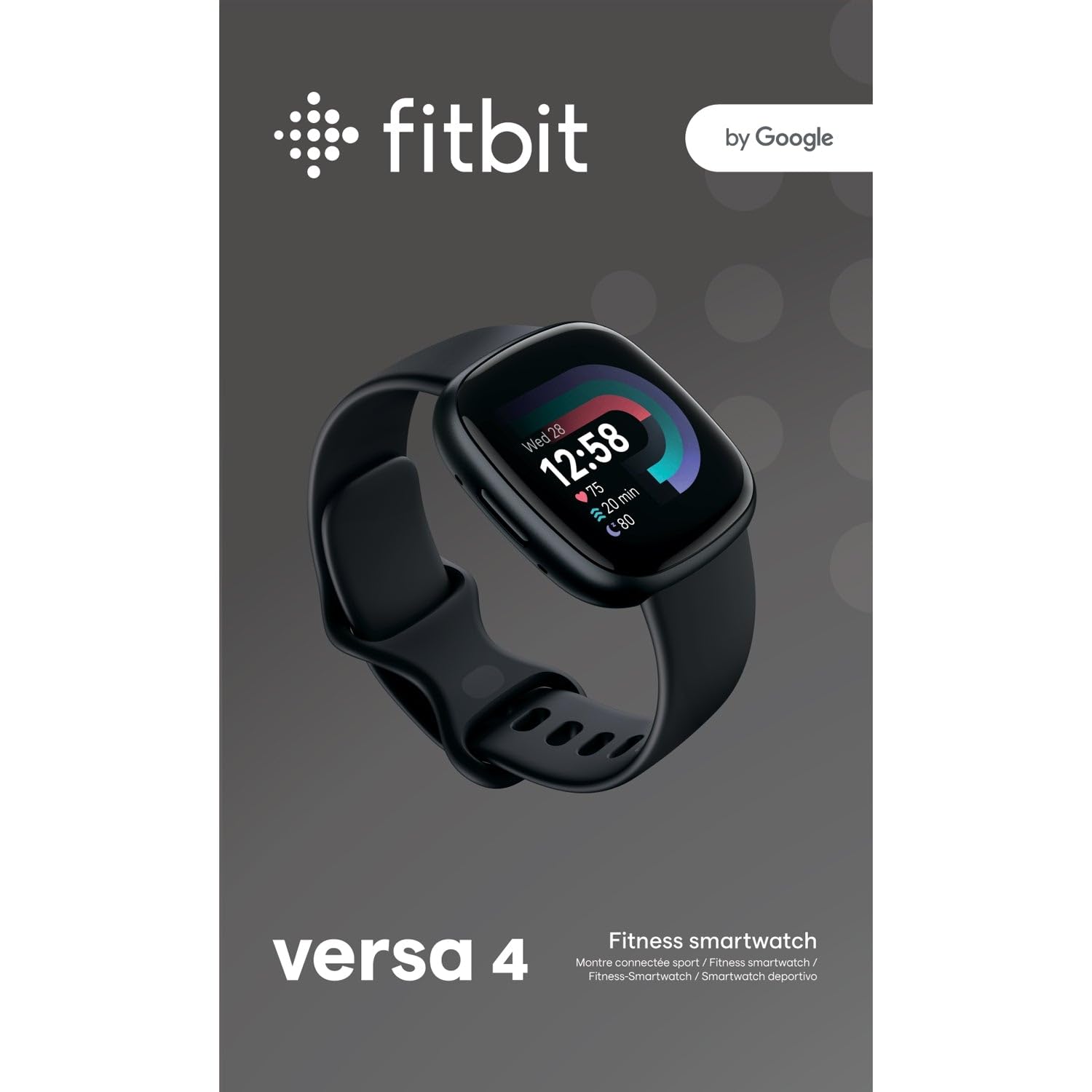 Fitbit Versa 4 FB523BKBK Activity Tracker, Black, One Size